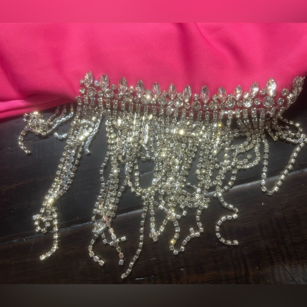Jovani Pink Rhinestone Gown Formal Dress Size 00 - Picture 8 of 8